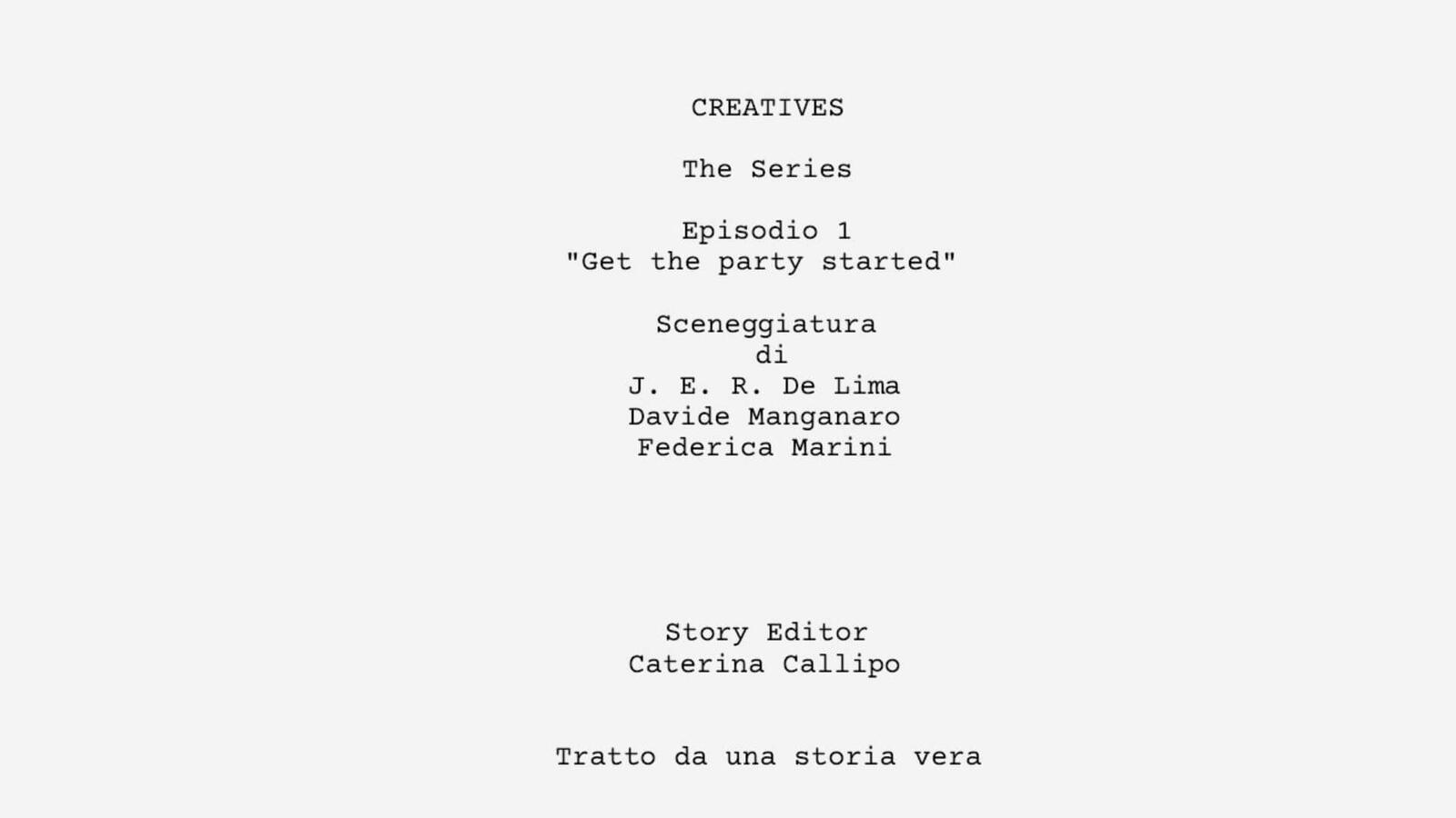 Script Excerpt | Creatives The Series Episode 1 Title page cover of the screenplay for Creatives, Episode 1.